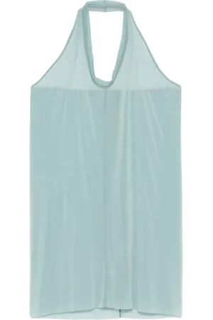 Rick Owens Tops, Dames, Blauw, M, Halter mondwater voor topresultaten