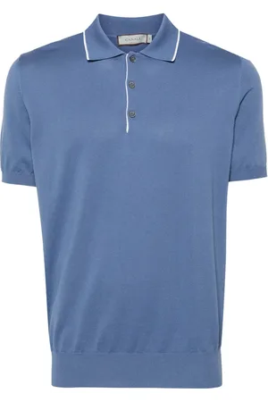 CANALI Tops, Heren, Blauw, 5Xl, Katoen, Klassieke katoenen poloshirt uit Italië
