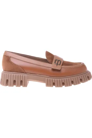 BALDININI Schoenen, Dames, Bruin, 36 EU, Leather and leather suede loafer