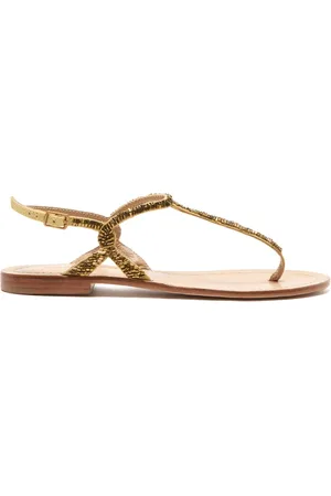 Maliparmi Schoenen, Dames, Oranje, 40 EU, Snijden & Kralen Sandaal