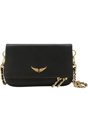 Zadig & Voltaire Tassen, Dames, Zwart, ONE Size, Leer, Noir/Goud Cross Body Tas