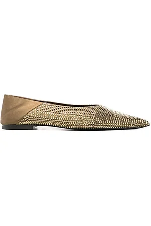 Saint Laurent Schoenen, Dames, Groen, 40 EU, Elegante Ballet Flats voor Vrouwen