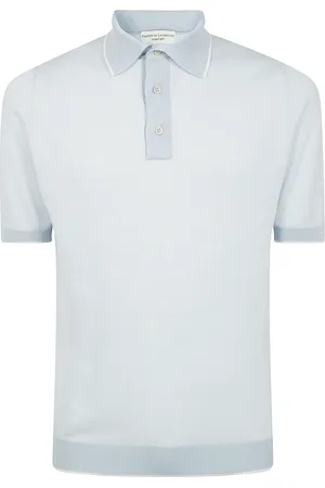 FILIPPO DE LAURENTIIS Tops, Heren, Blauw, L, Klassieke Polo Shirt