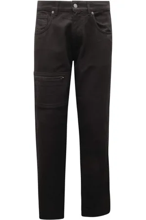 Moschino Broeken, Heren, Zwart, S, Couture Geverfde Broek met Ritszak