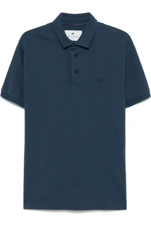 Etro Tops, Heren, Blauw, 3Xl, Gedrukt Poloshirt