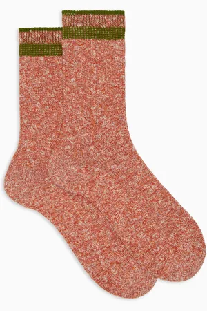 Gallo Ondergoed, unisex, Veelkleurig, M, Katoen, Unisex korte effen oranje katoenen sokken met diamantstiksels