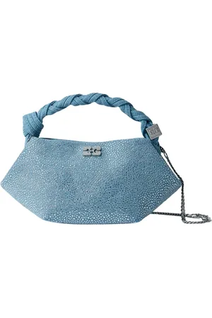 Ganni Tassen, Dames, Blauw, ONE Size, Denim, Denim Bou Handtas