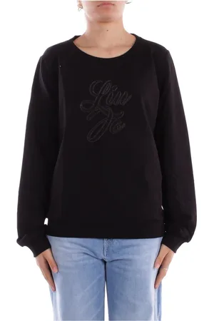 Liu Jo Sweatshirts & Hoodies, Dames, Zwart, L, Katoen, Zwarte Sport Logo Trui