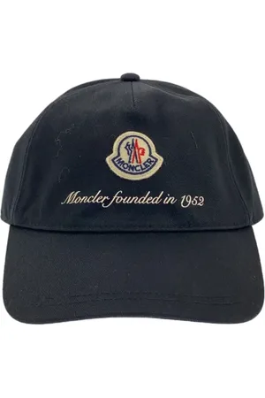 Moncler Pre-owned, Dames, Zwart, ONE Size, Katoen, Pre-owned Cotton hats