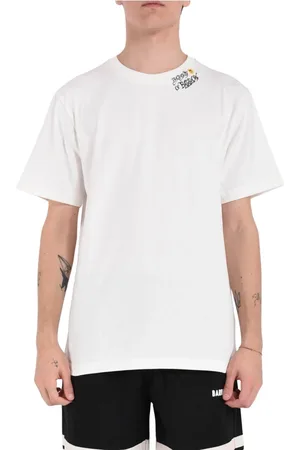 BARROW Tops, Heren, Wit, XL, Katoen, Katoenen T-shirt met voor- en achterprint