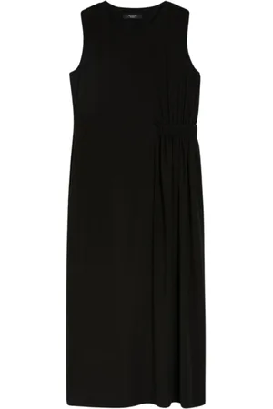 Max Mara Kleedjes, Dames, Zwart, S, Mouwloze Jersey Jurk Tenebre Zwart
