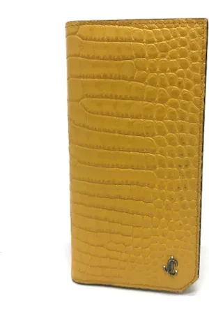 Jimmy Choo Pre-owned, Dames, Geel, ONE Size, Leer, Tweedehands leren portemonnees