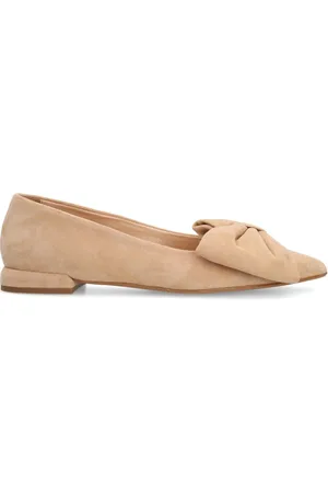 Manfield Schoenen, Dames, , 39 EU, Suède, Suède Loafers met Strikdetail