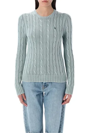 Ralph Lauren Truien, Dames, Blauw, S, Katoen, Elegante Delave Jurk voor Vrouwen