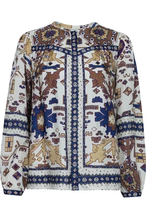 Bash Blouses & Shirts, Dames, Veelkleurig, M, Boho Chic Bedrukte Blouse