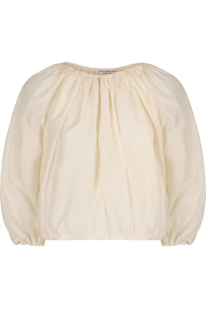 Serafini Blouses & Shirts, Dames, , XS, Katoen, Verstelbare Trekkoord Hem Gathered Blouse