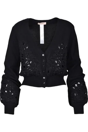 Twin-Set Truien, Dames, Zwart, S, Katoen, Vest