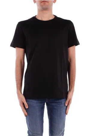 Dondup Tops, Heren, Zwart, 3Xl, Katoen, Zwart Logo Voorkant T-shirt Regular Fit