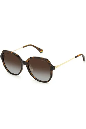 Polaroid Accessoires, Dames, Bruin, ONE Size, Chique Vlinder Zonnebril met Gepolariseerde Lenzen