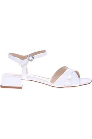 BALDININI Schoenen, Dames, Wit, 38 1/2 EU, leather sandals