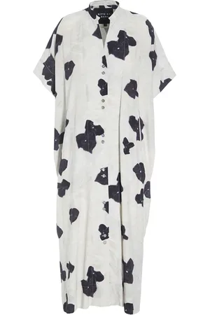 Bitte Kai Rand Blouses & Shirts, Dames, , S, Zwarte Pancy Kaftan Jurk met Artistiek Print