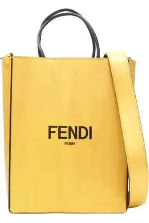 Fendi Tassen, Dames, Geel, ONE Size, Leer, Leather -bags