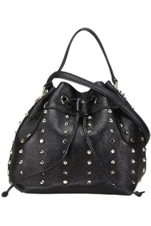 Jimmy Choo Pre-owned, Dames, Zwart, ONE Size, Leer, Tweedehands leren handtassen