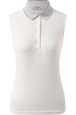 Gran Sasso Tops, Dames, Wit, S, Klassieke Polo Shirt
