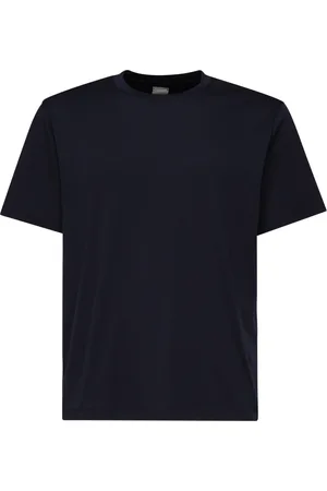 ELEVENTY Tops, Heren, Blauw, S, Katoen, Stijlvolle ronde hals T-shirts en polo