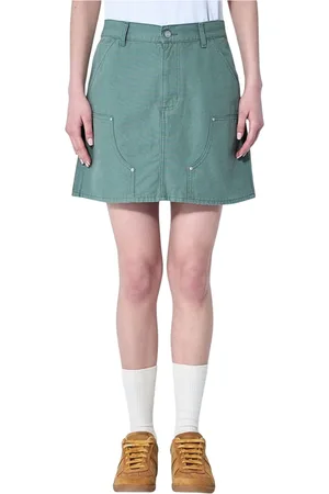Carhartt Rokken, Dames, Groen, XS, Denim, Denim Cargo Mini Rok