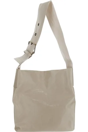 UMA WANG Tassen, Dames, Wit, ONE Size, Leer, Stijlvolle Winkelmand met Magneetsluiting