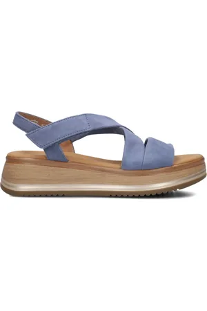 Gabor Schoenen, Dames, Blauw, 39 EU, Leer, Blauwe Sandalen voor Stijlvolle Zomer
