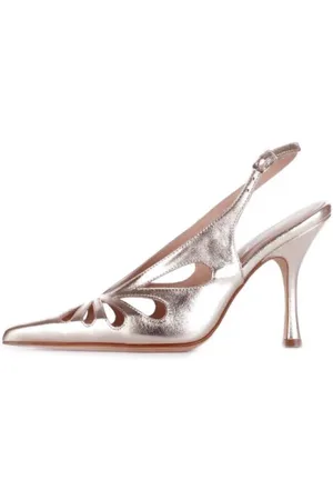 ANNA F. Schoenen, Dames, Grijs, 36 EU, Suède, Grijze Hakken Décolleté met Gesp Sluiting