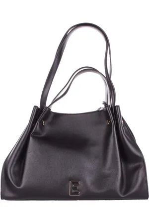 ERMANNO SCERVINO Tassen, Dames, Zwart, ONE Size, Zwarte schoudertas met voorlogo