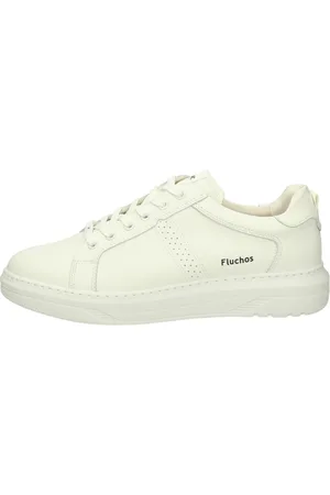 Fluchos Schoenen, Heren, Wit, 45 EU, Leer, Moderne Boston Sneakers met Lichtgewicht Materialen