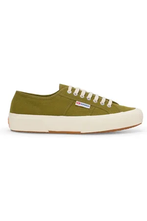 Superga Schoenen, Heren, Groen, 45 EU, Katoen, Canvas Sneakers met Metalen Oogjes