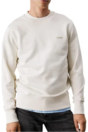 Calvin Klein Sweatshirts & Hoodies, Heren, , XS, Katoen, Katoenen Sweatshirt met Geborduurd Logo