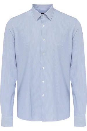 RRD Overhemden, Heren, Blauw, S, Blauwe Jacquard Oxford Overhemd