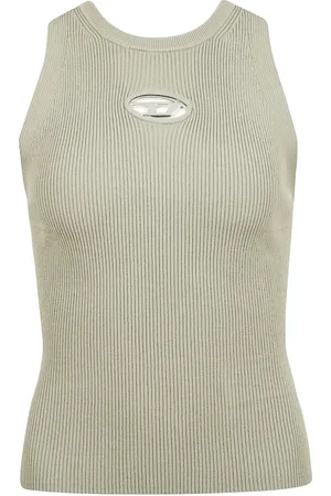 Diesel Tops, Dames, Grijs, XS, Gebreide Tanktop