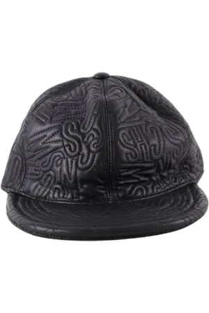 Moschino Pre-owned, Dames, Zwart, ONE Size, Leer, Pre-owned Leather hats