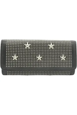 Jimmy Choo Pre-owned, Dames, Zwart, ONE Size, Leer, Tweedehands leren portemonnees