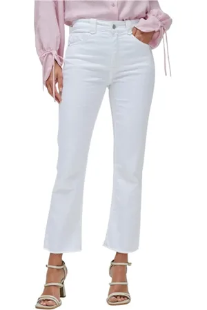 Salsa Jeans, Dames, Wit, W26 L28, Moderne Cropped Flare Jeans
