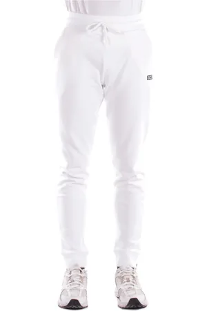 GCDS Broeken, Heren, Wit, L, Katoen, Witte Logo Front Broek