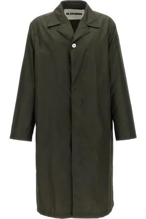 Jil Sander Mantels, Heren, Groen, L, Stijlvolle Polyamide Jas voor Mannen