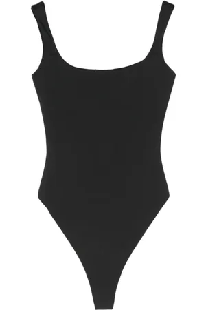 Entire Studios Tops, Dames, Zwart, XS, Nylon, Square Neck Bodysuit