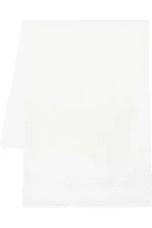 PESERICO SIGN Accessoires, Dames, Wit, ONE Size, Wit franje lurex sjaal