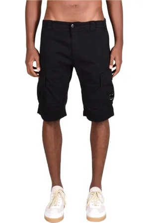 C.P. Company Korte broeken, Heren, Zwart, M, Katoen, Katoenmix Stretch Shorts