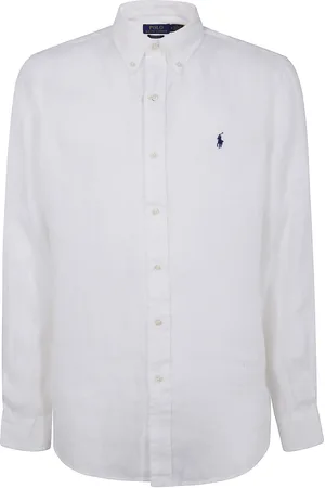 Ralph Lauren Overhemden, Heren, Wit, XL, Lange mouw sportshirt