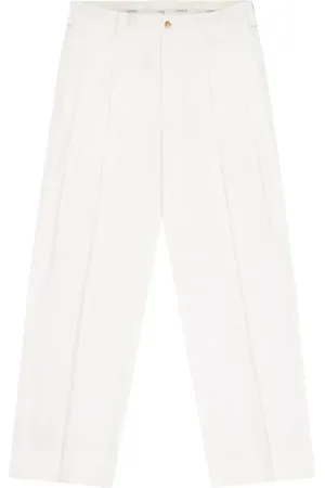 LANEUS Broeken, Heren, Wit, L, Heren Gabardine Broek
