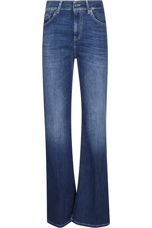 Dondup Jeans, Dames, Blauw, W24, Katoen, Blauwe Elegante Broek